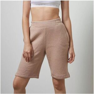 Lunya Restore Double Faced cottonShorts Size S Otium Tan Heather New